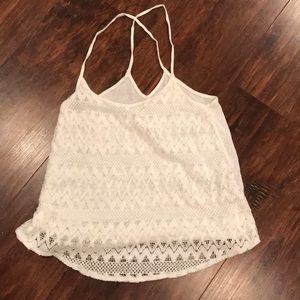 White Hollister Zigzag tank